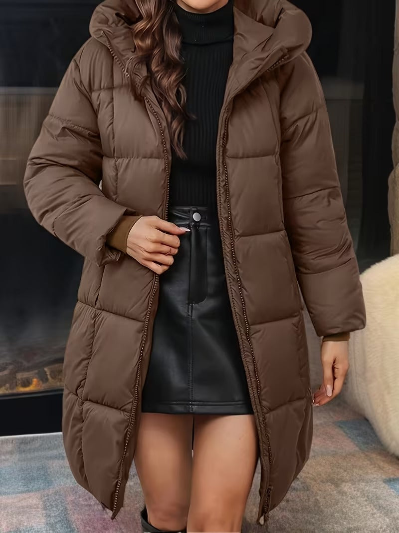 CAMILLA | Elegante abrigo ligero de invierno con capucha