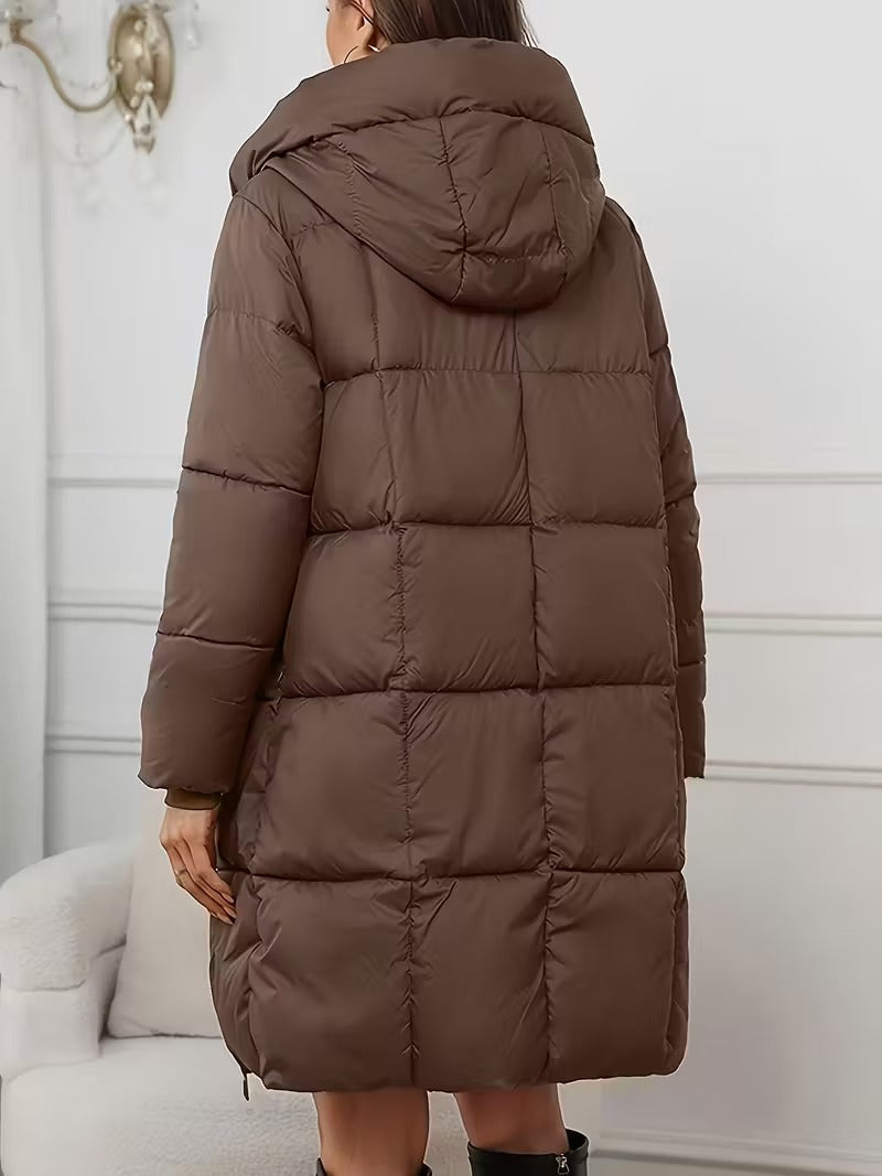 CAMILLA | Elegante abrigo ligero de invierno con capucha