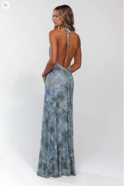 Camoni - Vestido Maxi de Diario con Lunares para Mujer