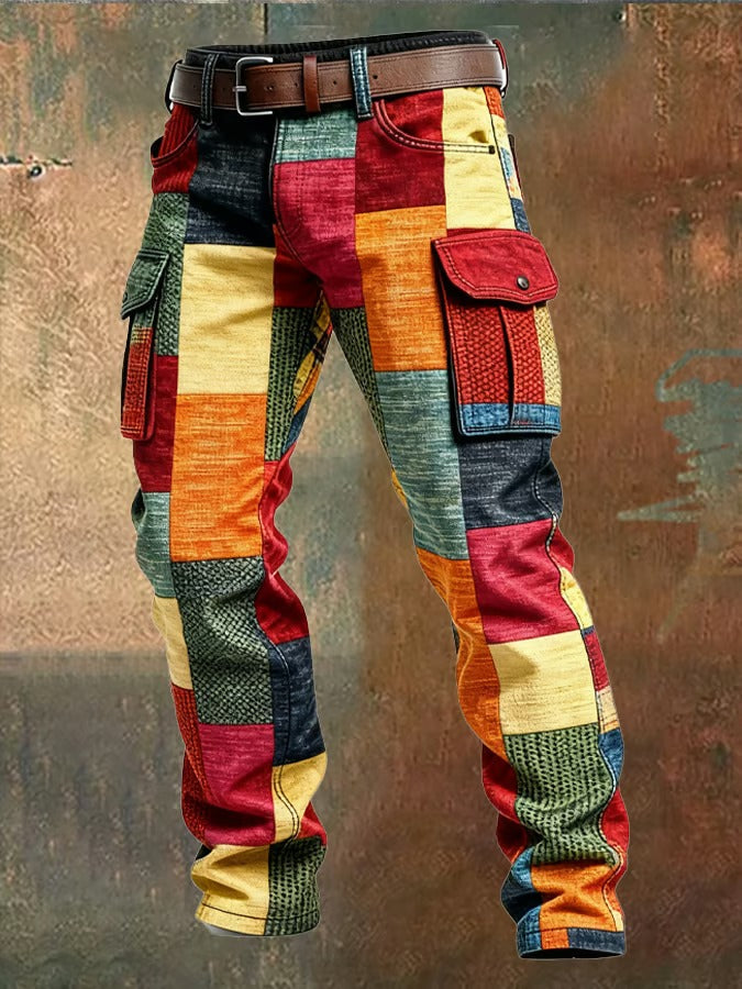 NOA™ | PANTALÓN CARGO HOMBRE PATCHWORK