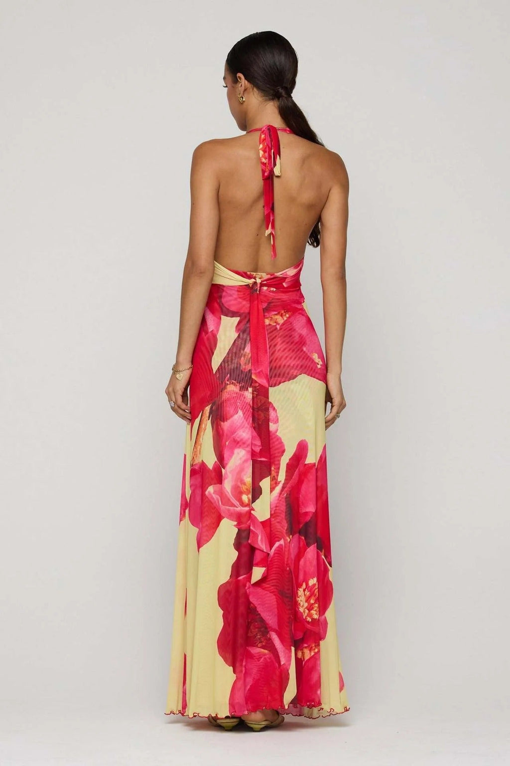 Camoni - Vestido Maxi de Diario con Lunares para Mujer