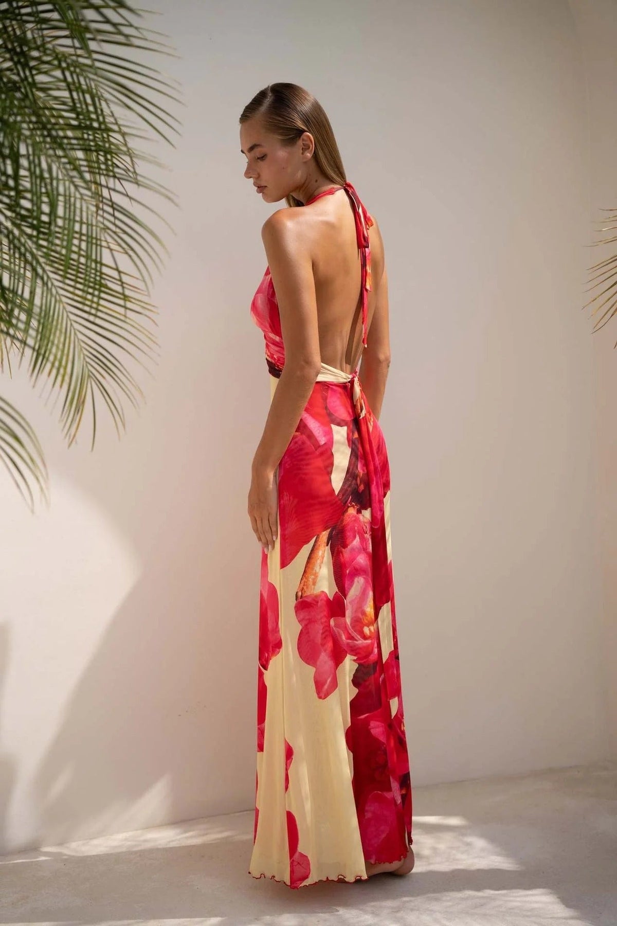 Camoni - Vestido Maxi de Diario con Lunares para Mujer