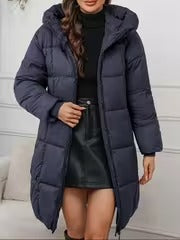 CAMILLA | Elegante abrigo ligero de invierno con capucha