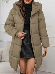 CAMILLA | Elegante abrigo ligero de invierno con capucha