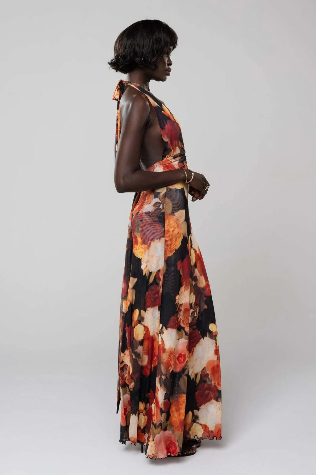 Camoni - Vestido Maxi de Diario con Lunares para Mujer