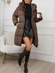 CAMILLA | Elegante abrigo ligero de invierno con capucha