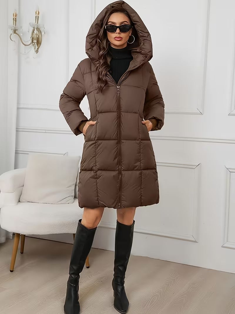 CAMILLA | Elegante abrigo ligero de invierno con capucha
