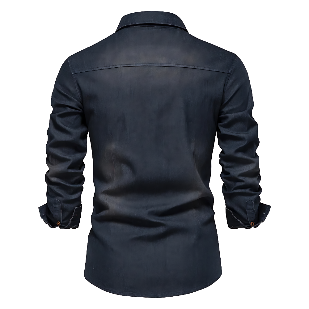 JIM - CAMISA DE ALGODÓN VAQUERO