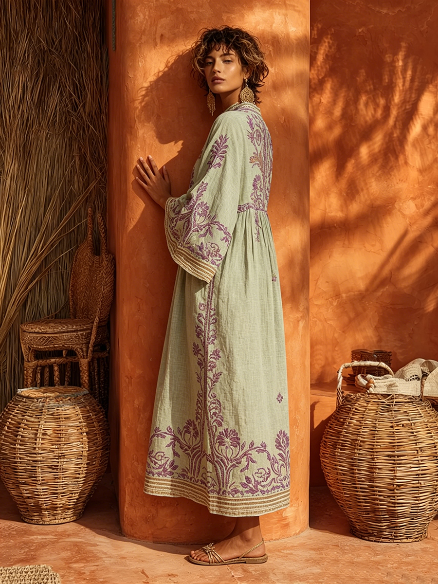 Celestina | Vestido boho bordado con encanto mediterráneo para Mujer