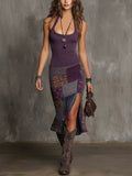 Selena | Vestido Boho Patchwork con Tirantes para Mujer