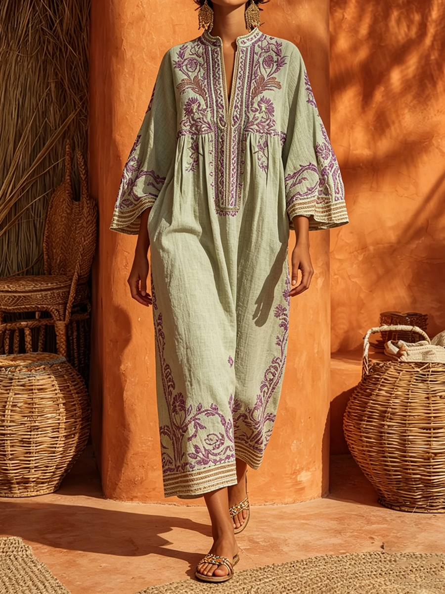 Celestina | Vestido boho bordado con encanto mediterráneo para Mujer