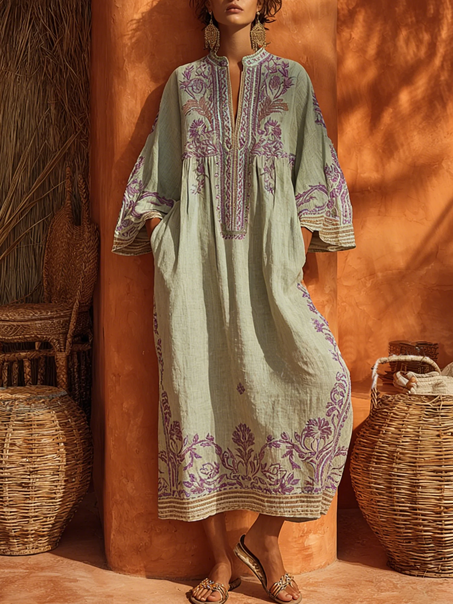 Celestina | Vestido boho bordado con encanto mediterráneo para Mujer