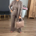 GABRIELLA | Conjunto de 3 piezas con cárdigan largo: Comodidad elegante y estilo versátil para cualquier ocasión