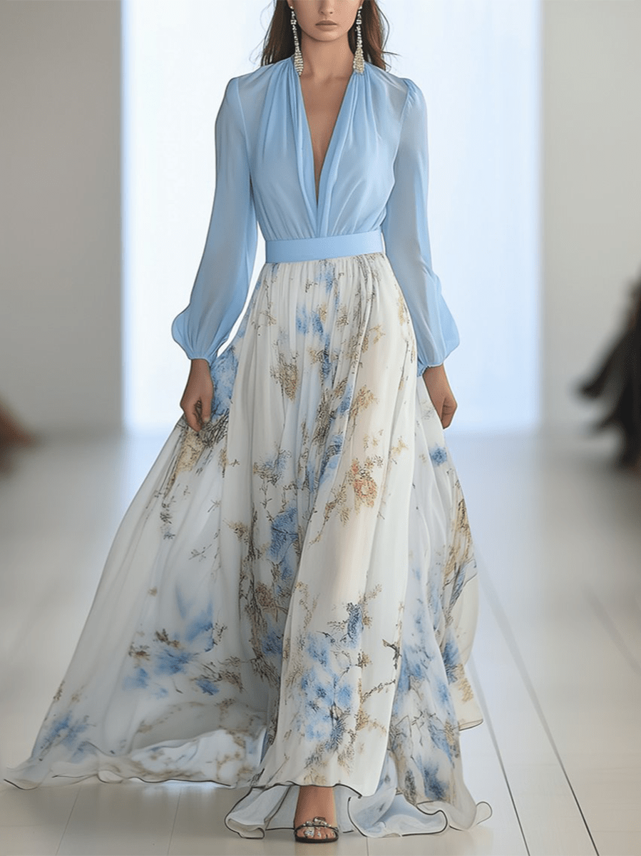 Tess™ | Vestido largo con estampado floral