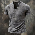 Jairo - Camiseta Vintage de Cuello en V para Hombre
