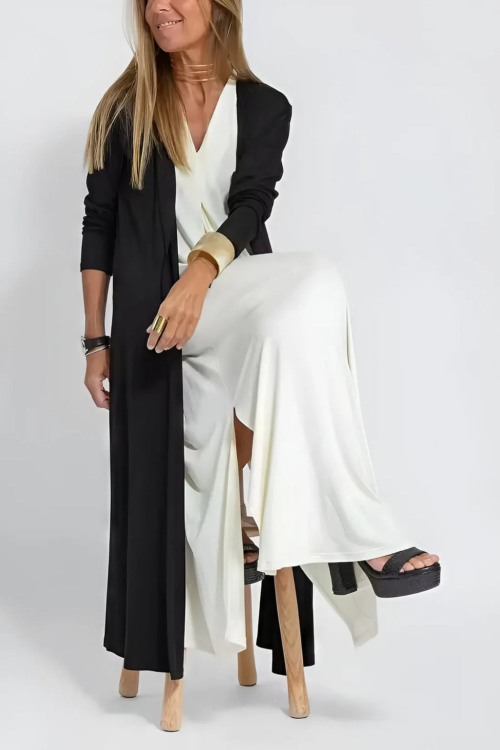 Ava™ | Elegante vestido largo + cárdigan a juego de REGALO